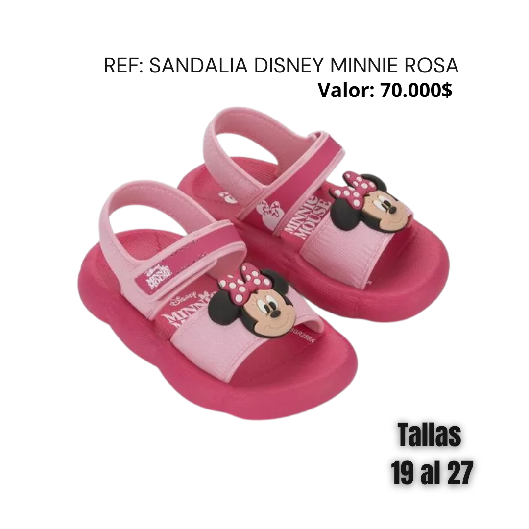Sandalia disney minnie rosa