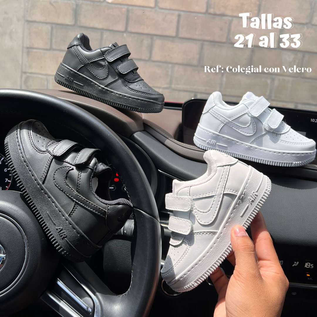 Nike Force 1 Velcro negro