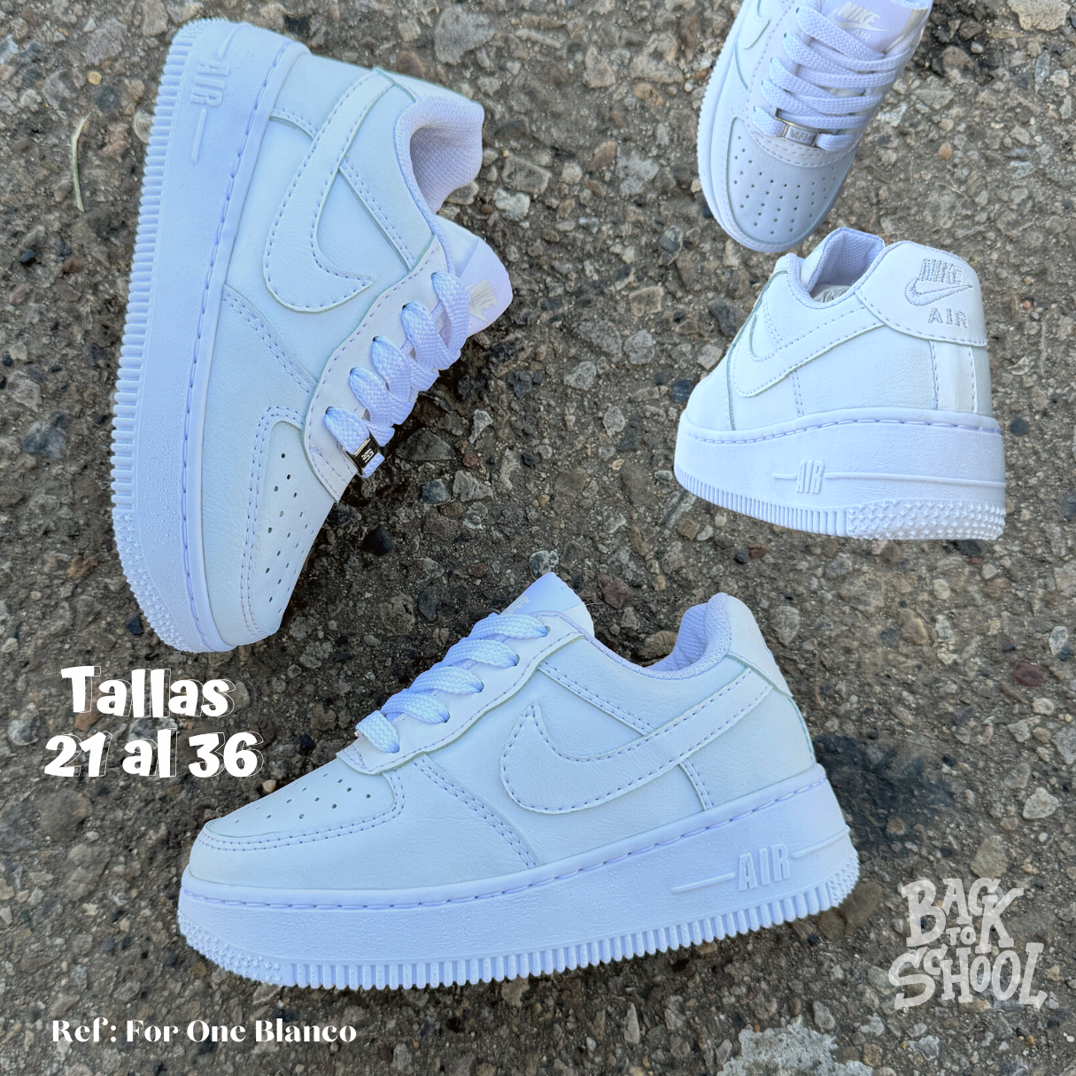 Nike Force 1 Blanco Cordon
