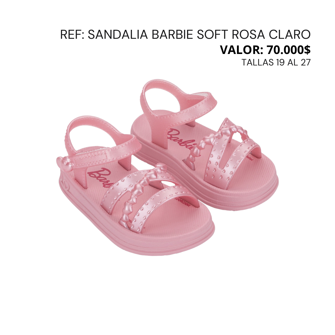 Sandalia Barbie Soft Rosa Claro