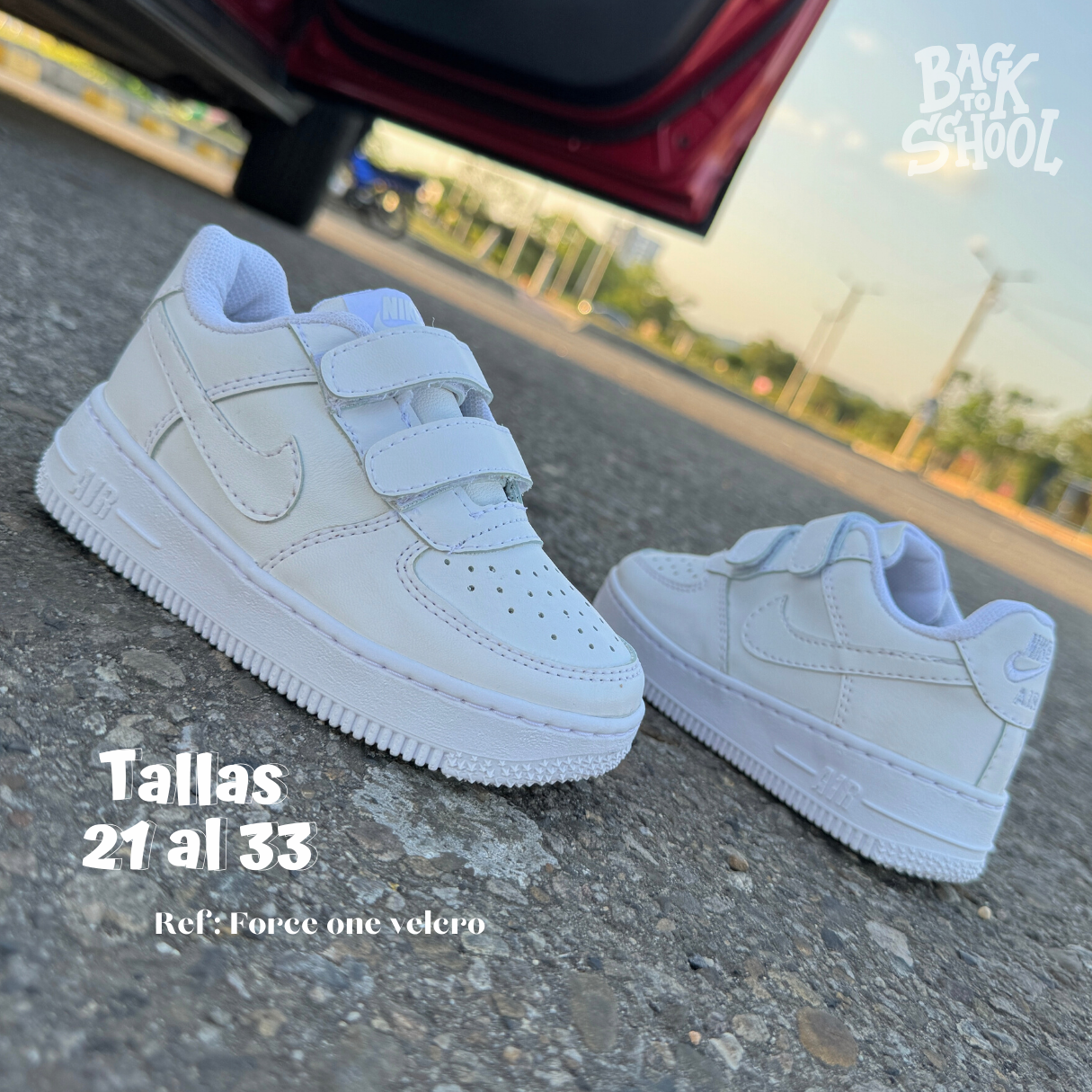 Nike Force 1 Blanco Velcro