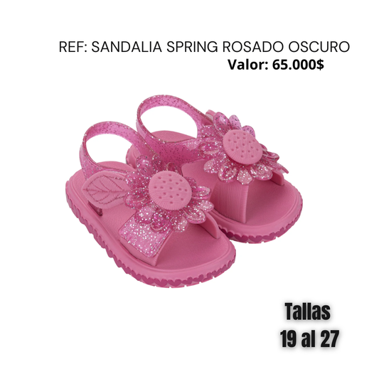 Sandalia spring rosado oscuro