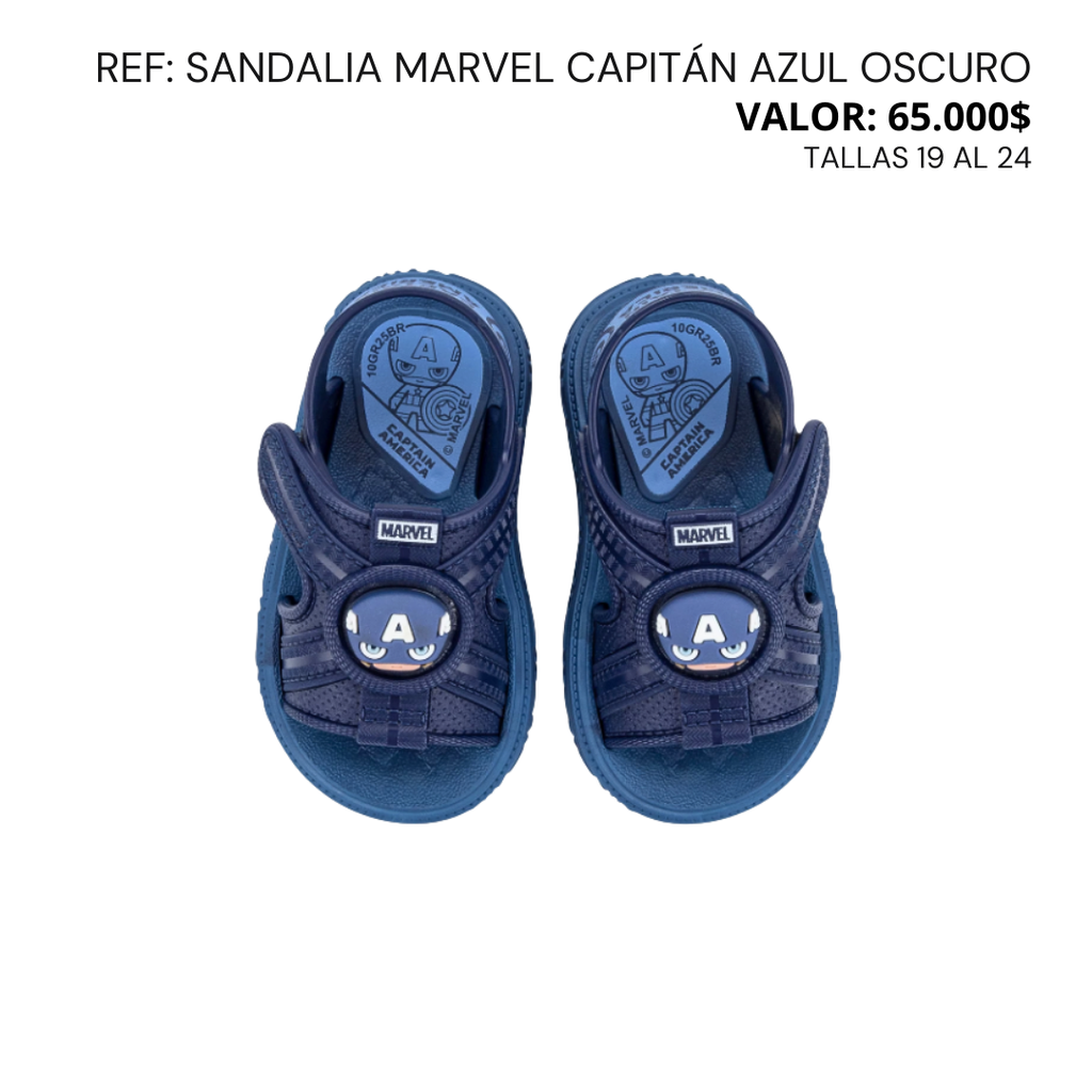 Sandalia Marvel Capitan Azul Oscuro