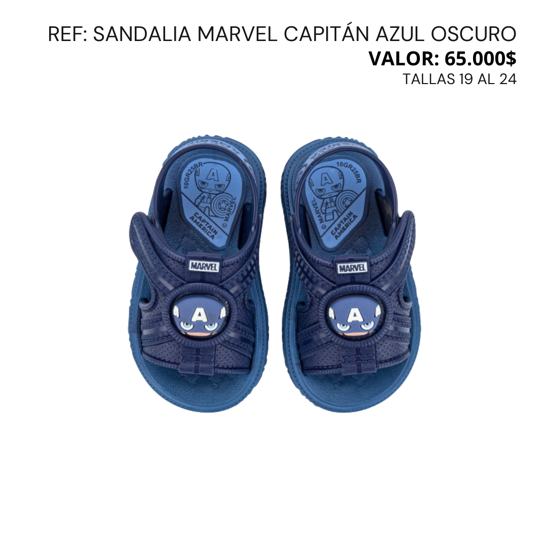 Sandalia Marvel Capitan Azul Oscuro