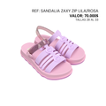 Sandalia Zaxy Zip Lila/Rosa