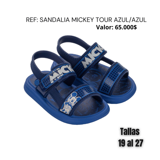Sandalia mickey tour azul/azul