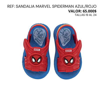Sandalia Marvel Spiderman Azul/Rojo
