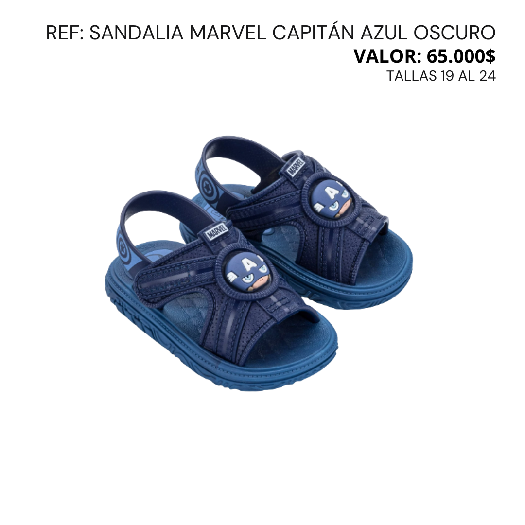 Sandalia Marvel Capitan Azul Oscuro