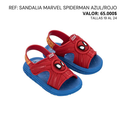 Sandalia Marvel Spiderman Azul/Rojo